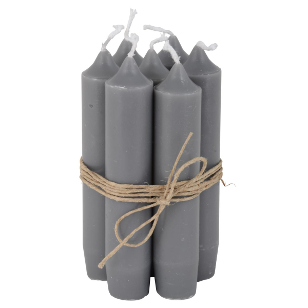 Set a 5 korte dinerkaarsjes donkergrijs